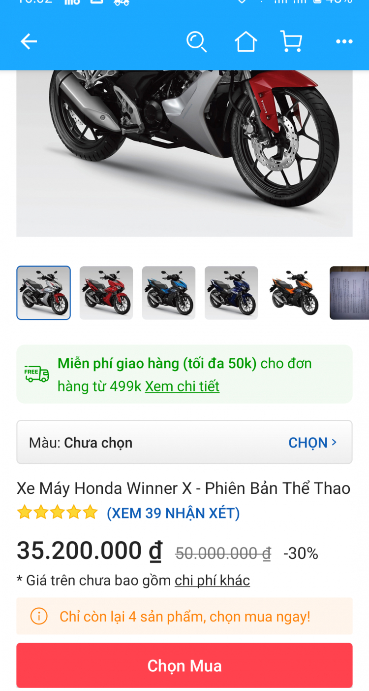 Sao Honda Winner X giảm kinh vậy mấy anh?