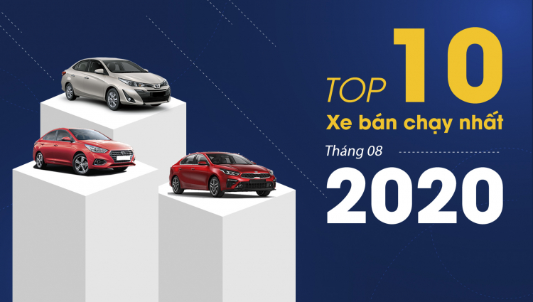 [Infographic] Top 10 xe bán chạy tại Việt Nam tháng 8/2020: Kia Cerato vào top 3, Vios bỏ xa các mẫu xe còn lại