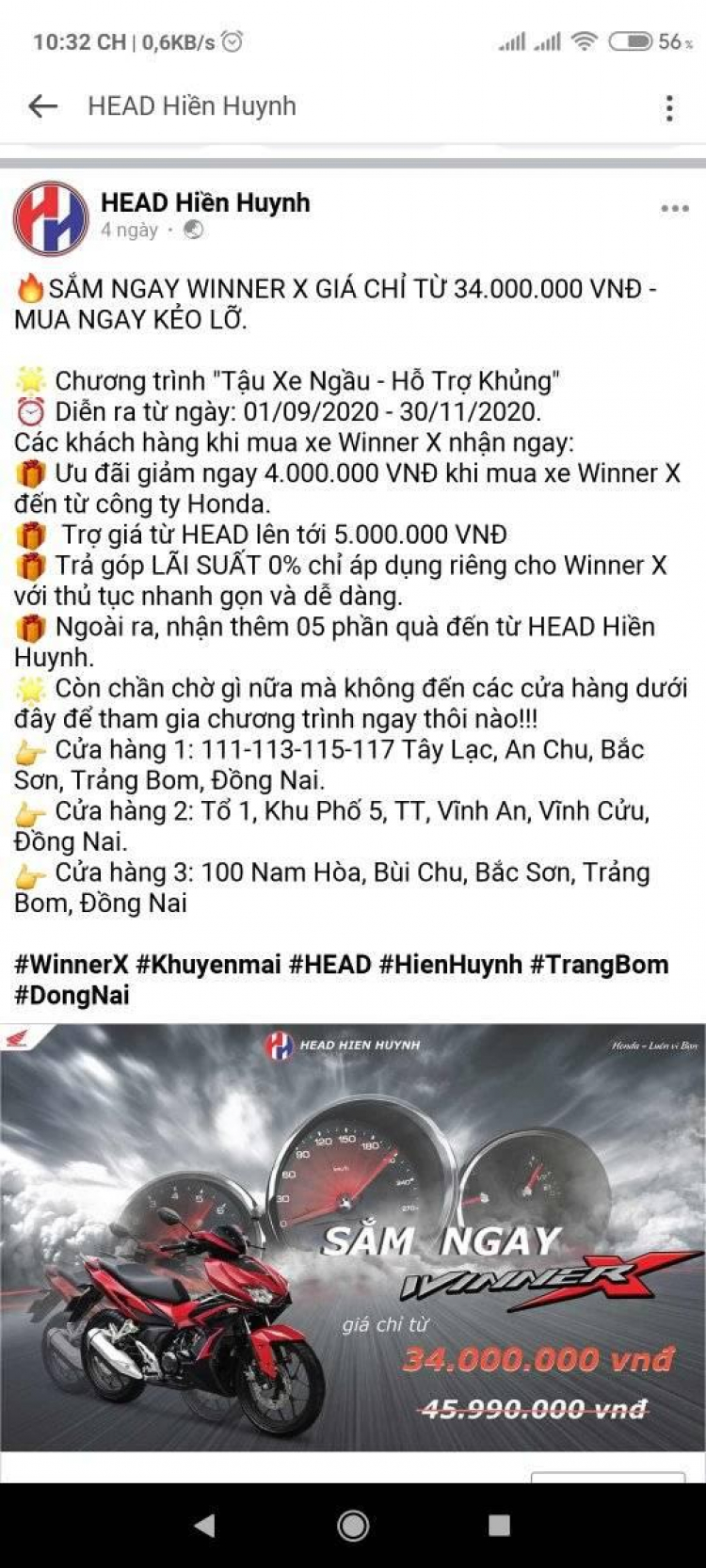 Sao Honda Winner X giảm kinh vậy mấy anh?