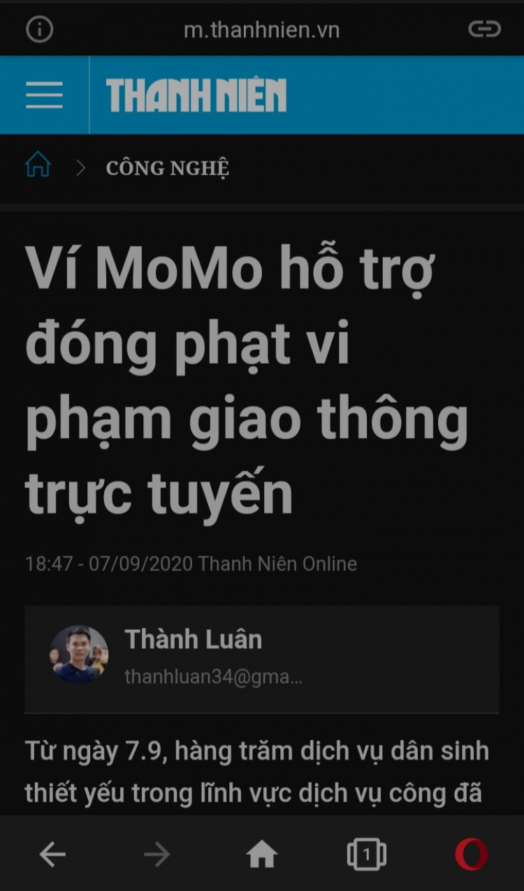 Nộp phạt vi phạm giao thông online