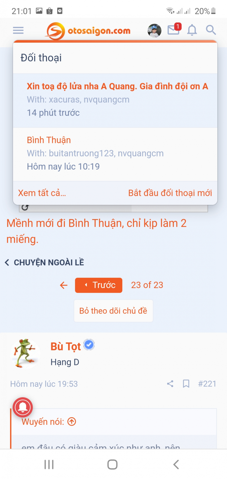 Mềnh mới đi Bình Thuận, chỉ kịp làm 2 miếng.