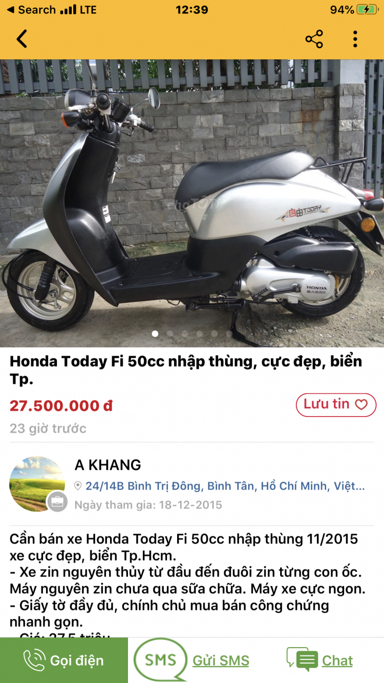 Xe 50cc cho con gái.