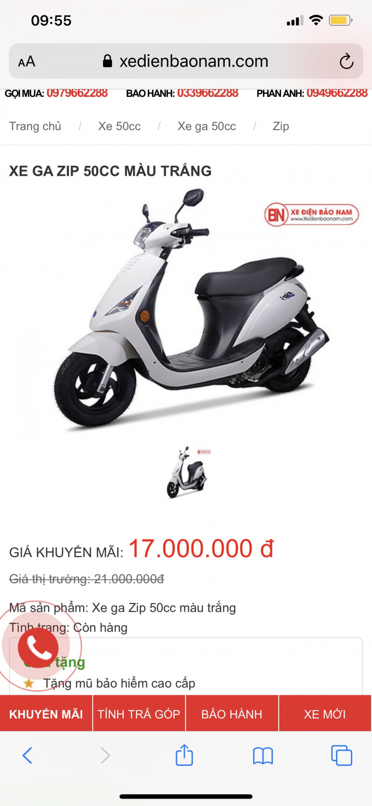 Xe 50cc cho con gái.