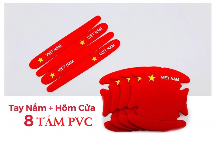Combo trang trí tay nắm xe hơi Cờ Việt Nam mới ra 2020