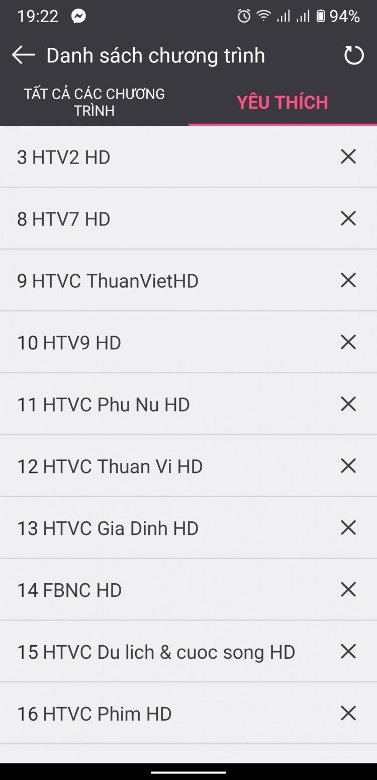 Kênh digital truyền hình cáp SCTV