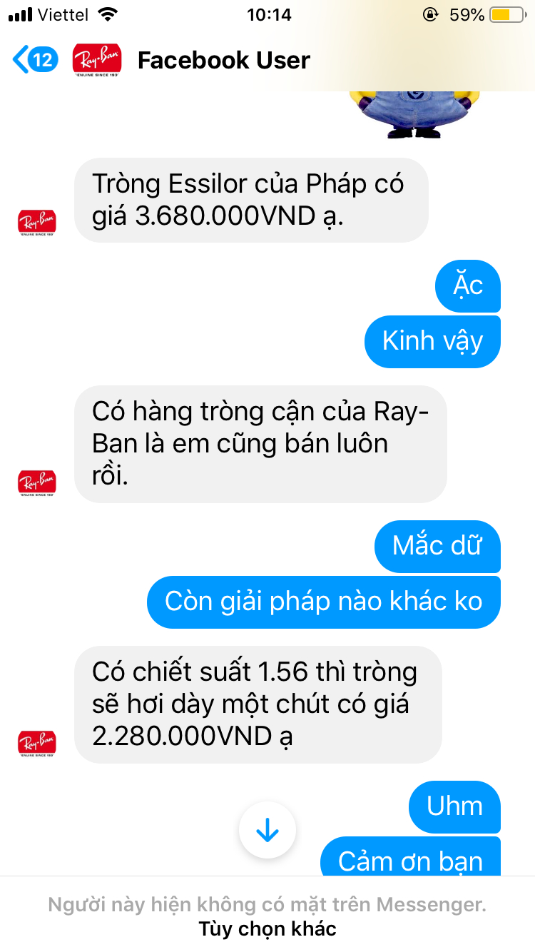 Mua kính rayban xịn ở Vn