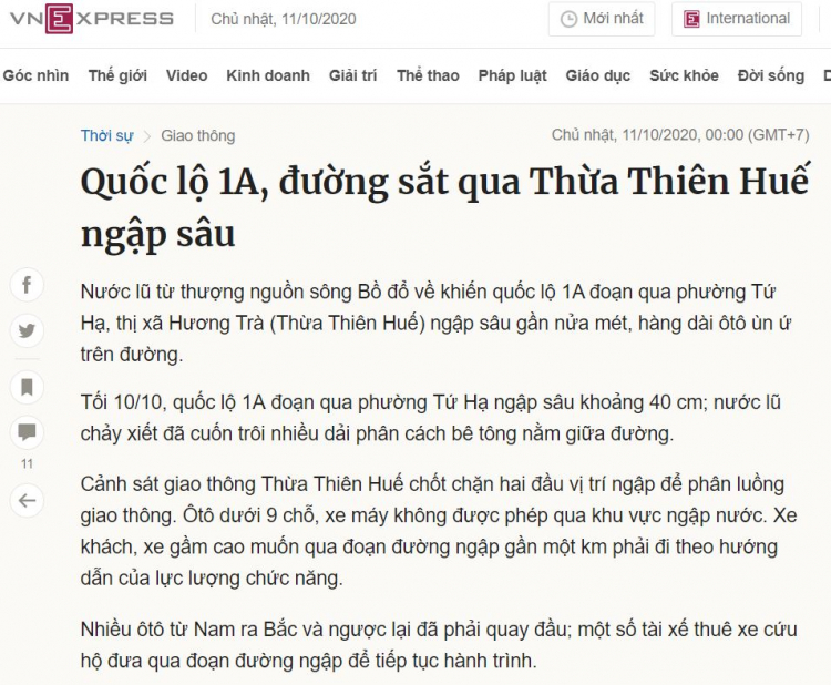 Có xảy ra ngập ở Quốc lộ 1, khúc miền Trung vì mưa bão? Có xảy ra ngập ở Quốc lộ 1, khúc miền Trung vì mưa bão?
