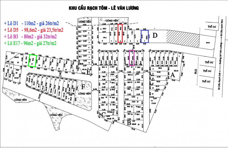 Đất nền khu Rạch Tôm Nhà Bè