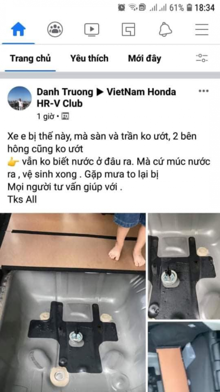 Người dùng phản ảnh Kia Seltos dột nước khi đi mưa