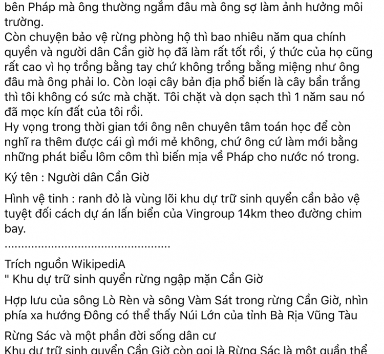 Cập nhật tình hình đất Huyện Cần Giờ