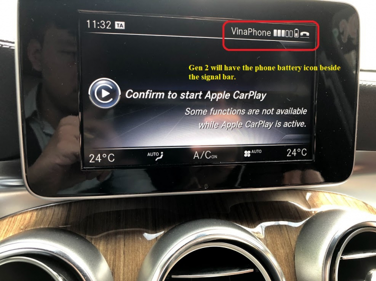 Nâng cấp APPLE Carplay cho xe Mercedes