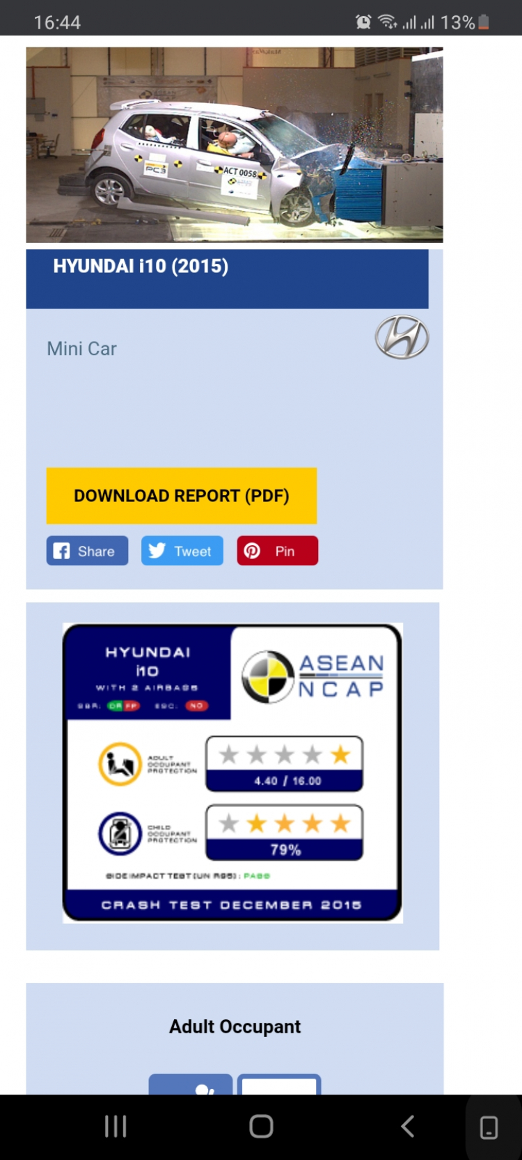 Kia Morning nhận 0 sao khi Latin NCAP thử nghiệm va chạm Kia Morning nhận 0 sao khi Latin NCAP thử nghiệm va chạm