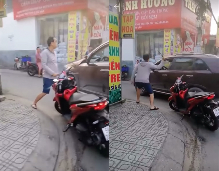 Clip: Thanh niên cầm dùi cui đập tới tấp vào xe ô tô ở TP HCM
