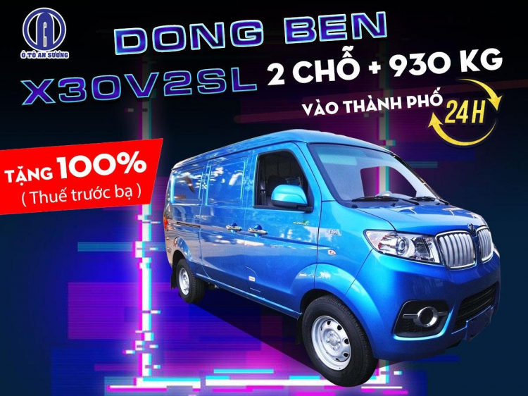 Xe Tải Van X30 930k chạy giờ cấm miễn phí trước bạ