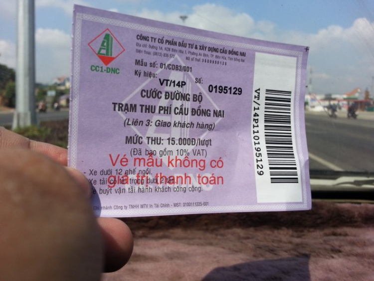 Trạm thu phí cầu đông nai chính thức thu phí từ 0:00 ngày 8/4/2015