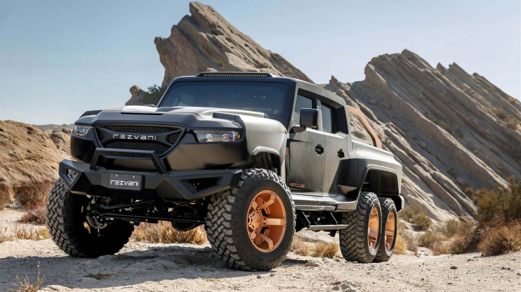 Rezvani Hercules 6x6: “vua bán tải” 6 bánh mạnh tới 1.300 mã lực