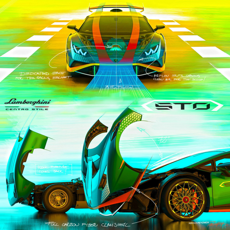 Lamborghini Huracan STO lộ diện: siêu xe đường phố lấy cảm hứng từ xe đua Super Trofeo EVO