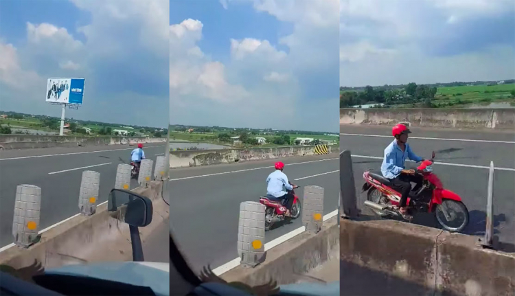 Video: Người đàn ông chạy xe máy ngược chiều trên cao tốc TP HCM - Trung Lương với tốc độ cao