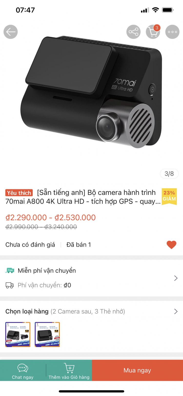 Camera hành trình dưới 3 triệu cho xe nào ổn