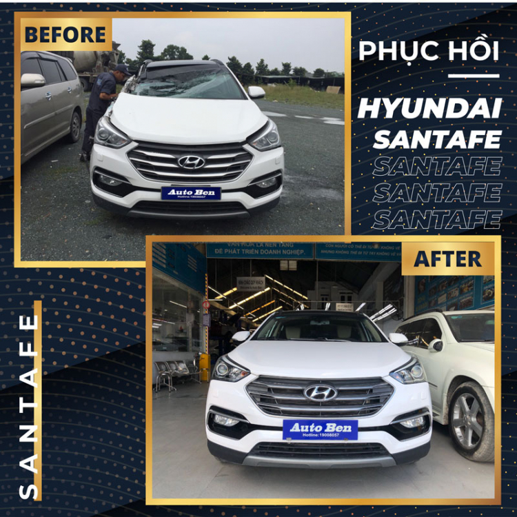 Phục hồi lại vẻ đẹp nguyên bản Hyundai Santa Fe tại Auto Ben Biên Hòa