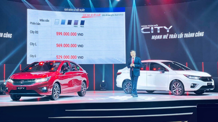 Honda City 2021 ra mắt tại Việt Nam: 3 phiên bản, giá từ 529 triệu đồng