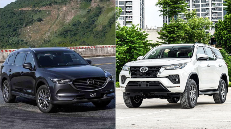Phân vân Mazda CX-8 Premium và Toyota Fortuner 2020 máy xăng: ưu, nhược điểm từng xe