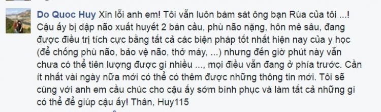 cập nhật sức khoẻ cụ Ruametocdo