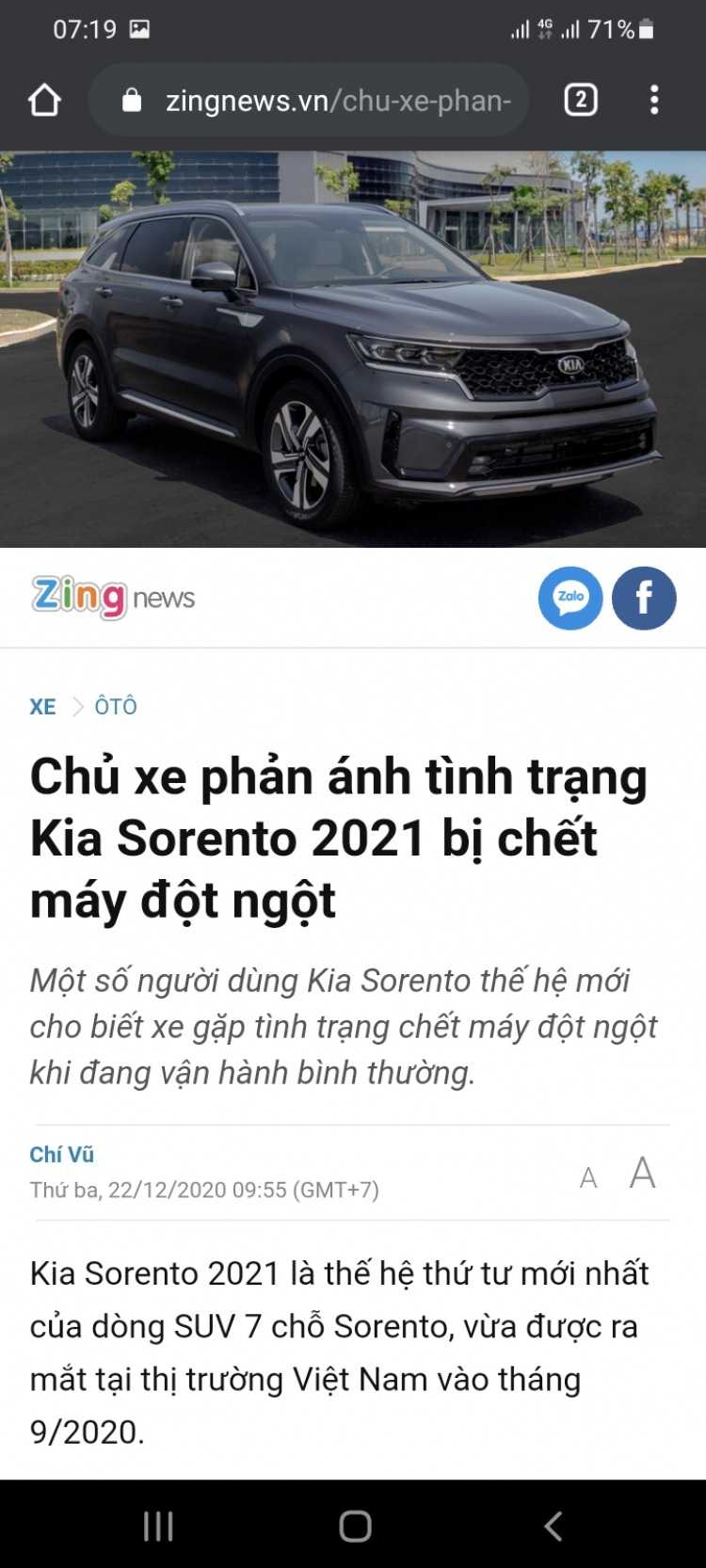 Xe Kia Sorento mới có ổn không?