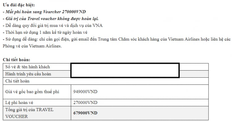 Chán cho Travel Voucher của VietnamAirline...