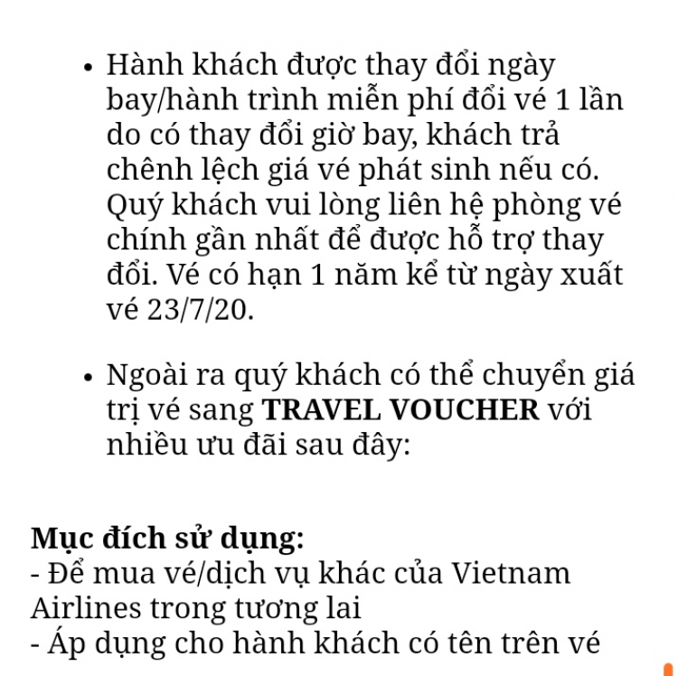 Chán cho Travel Voucher của VietnamAirline...