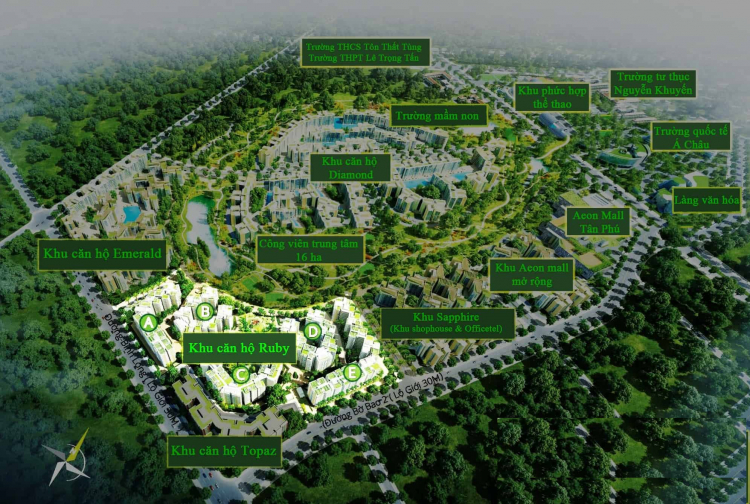 Mua chung cư khu vực quận Tân Phú dưới 2 tỷ