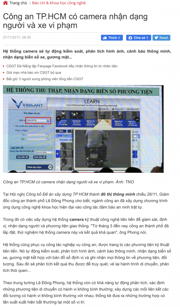 Vigilant Solutions - Nhận diện biển số xe di động trang bị cho CSGT Vigilant Solutions - Nhận diện biển số xe di động trang bị cho CSGT