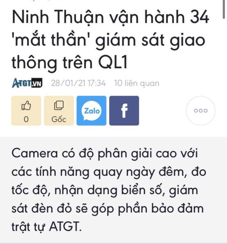 QL1A qua Bình Thuận đã hoàn thành lắp đặt camera giao thông