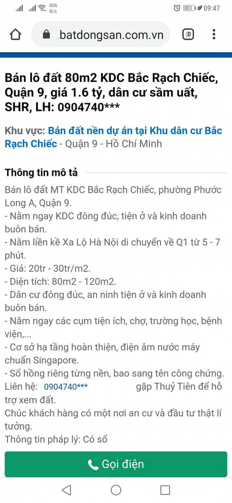 Cập Nhật Tình Hình KDC Bắc Rạch Chiếc