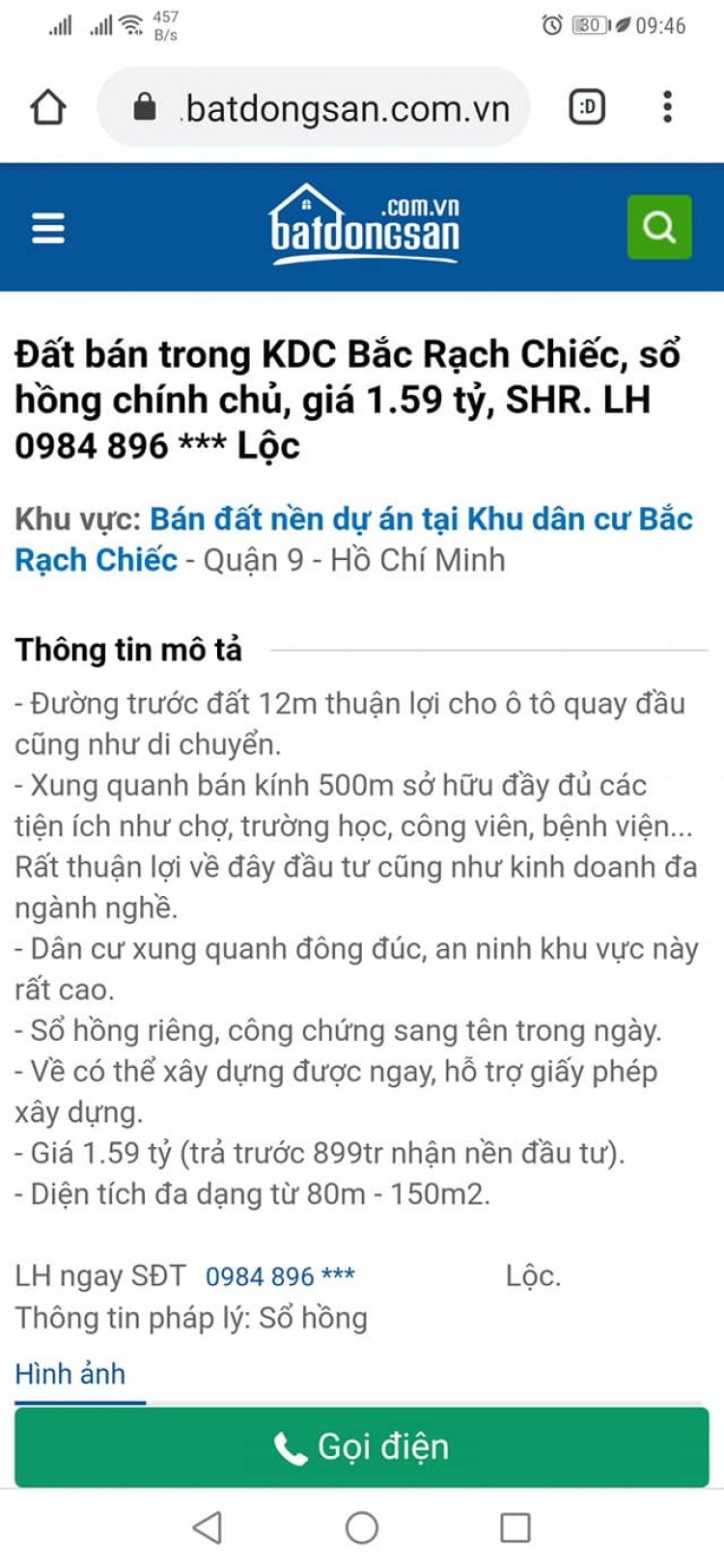 Cập Nhật Tình Hình KDC Bắc Rạch Chiếc