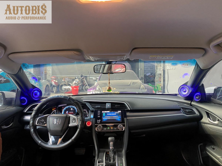 Độ âm thanh cho Honda Civic với loa 3Way trên Cột A