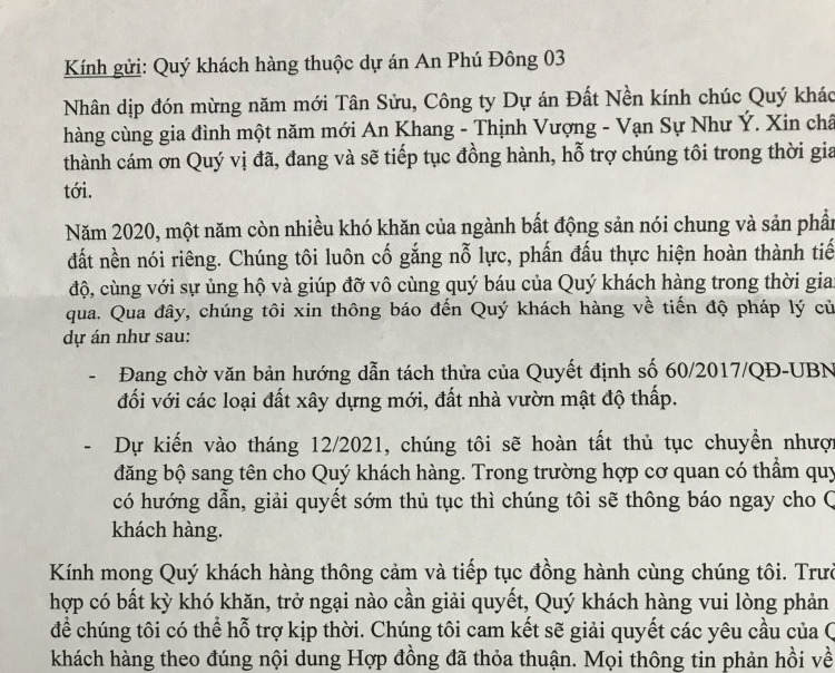 Dự án An Đông Phú 03 thu mua đất nền với giá cao, liệu chủ đầu tư có "biến" hay chăng?