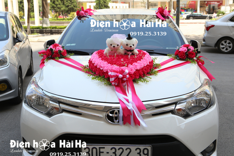 Bán hoa lụa trang trí xe cưới toàn quốc Bán hoa lụa trang trí xe cưới toàn quốc