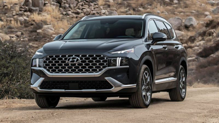 Hyundai SantaFe 2021 được vận chuyển về đại lý sẵn sàng ra mắt