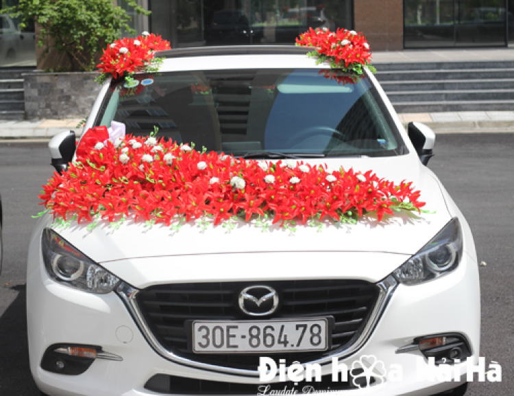 Bán hoa lụa trang trí xe cưới toàn quốc