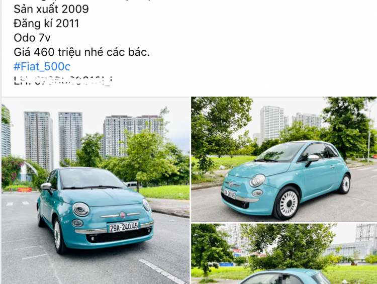 Sau gần 10 năm sử dụng, Fiat 500 chào bán giá 460 triệu: lựa chọn lý tưởng cho chị em cá tính
