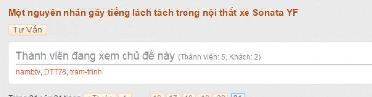 Một nguyên nhân gây tiếng lách tách trong nội thất xe Sonata YF