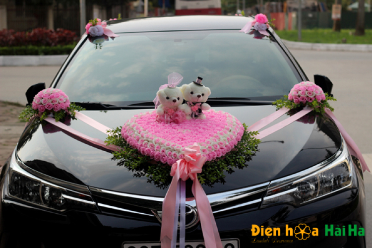 Bán hoa lụa trang trí xe cưới toàn quốc Bán hoa lụa trang trí xe cưới toàn quốc