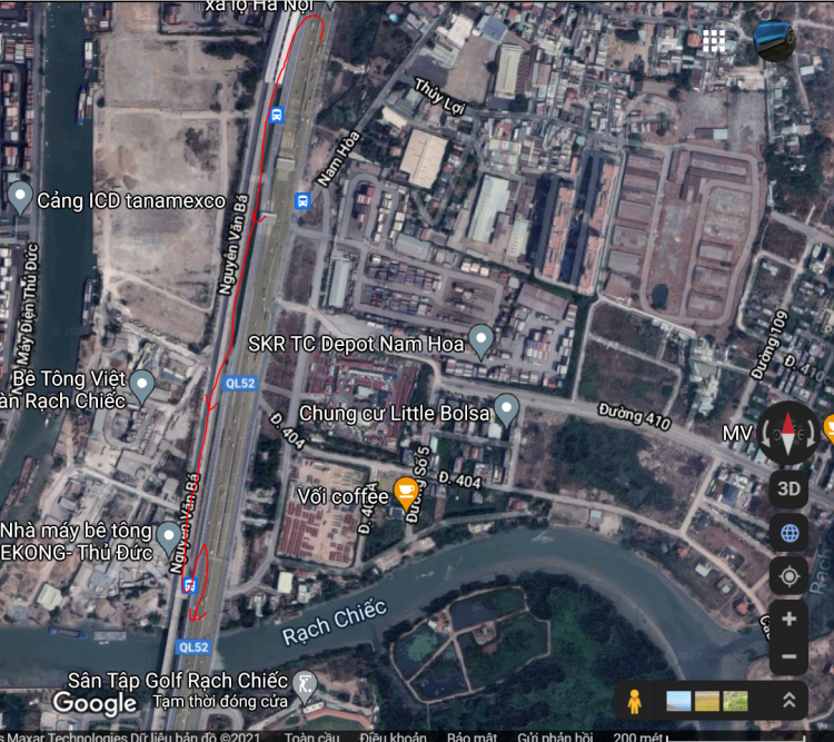 Khu vực dưới trạm thu phí Xa lộ Hà Nội muốn quay đầu về cầu Sài Gòn thì đi làm sao?