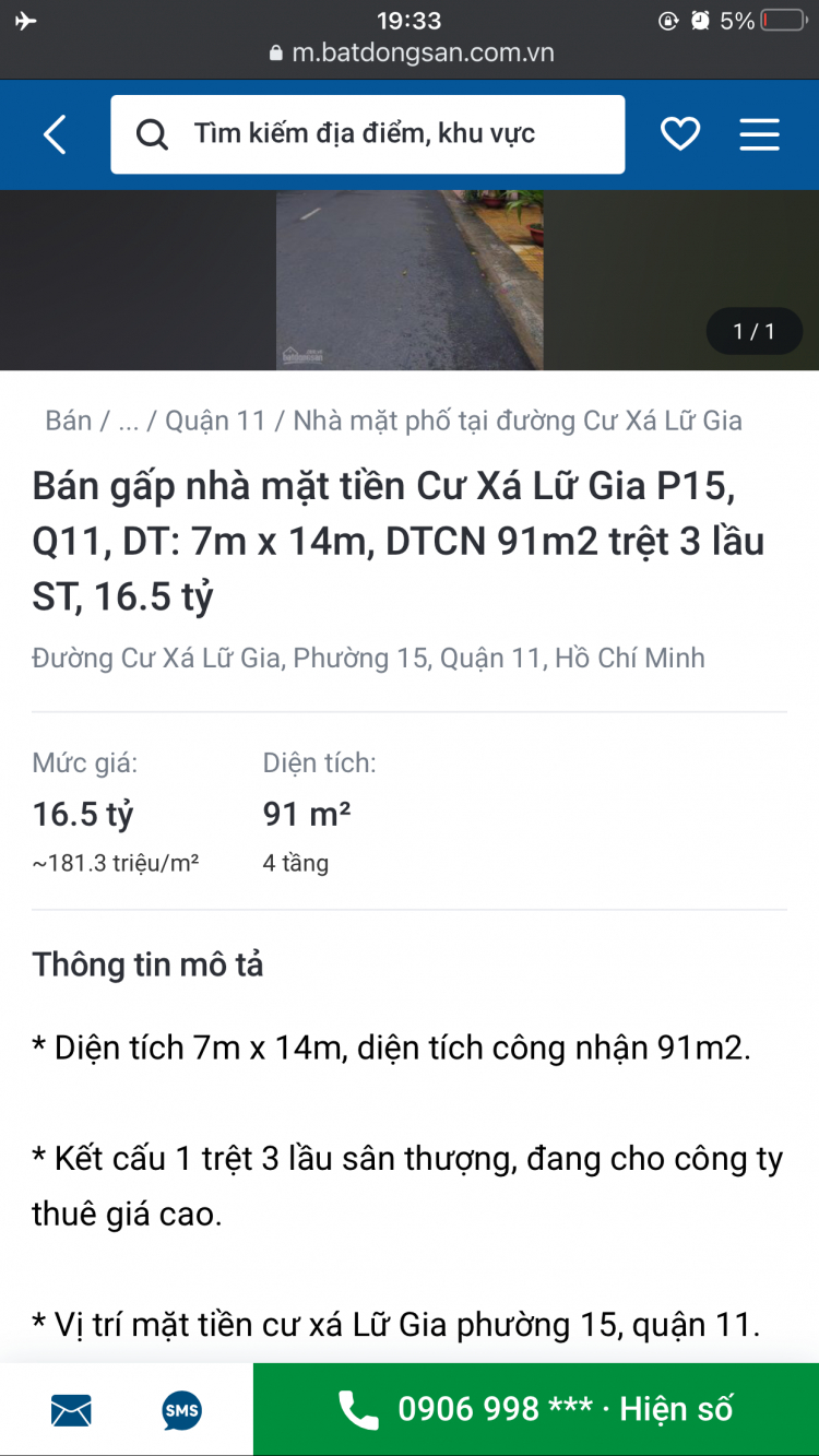 Cập nhật giá nhà phố TT quận 1,3,4,10, Phú Nhuận , Bình Thạnh