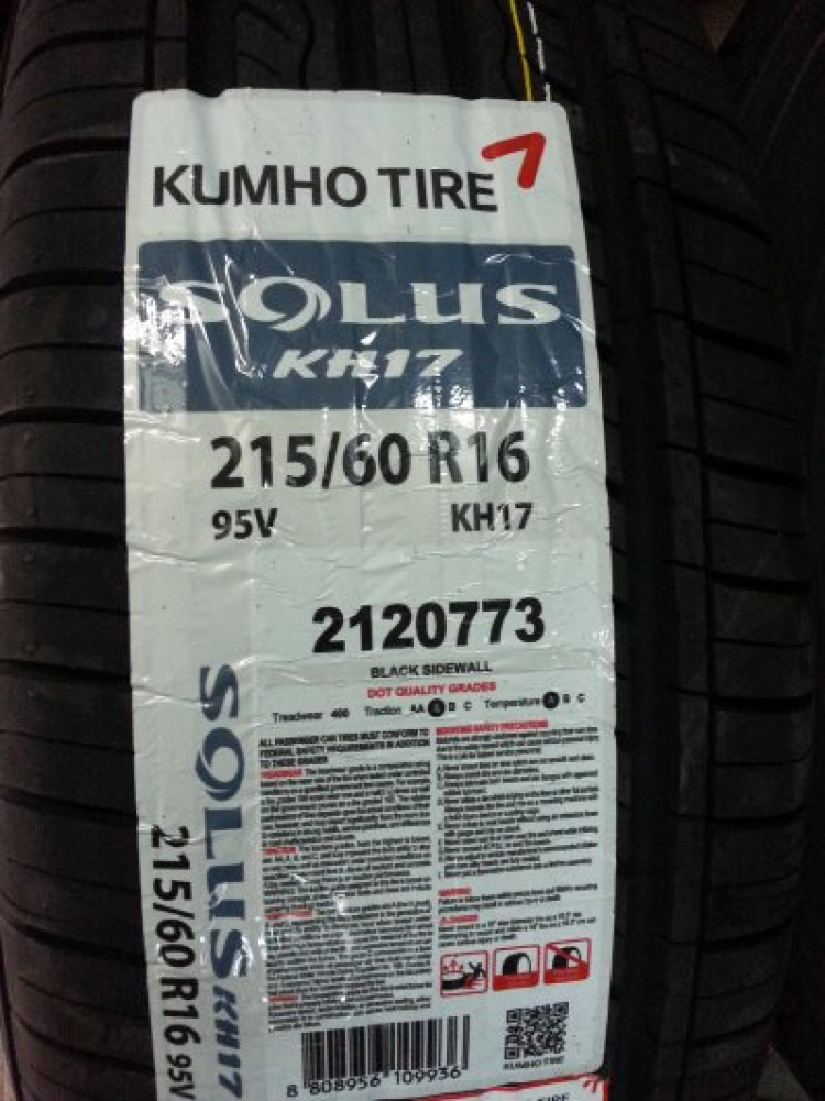 Cần report về lốp Kumho VN .