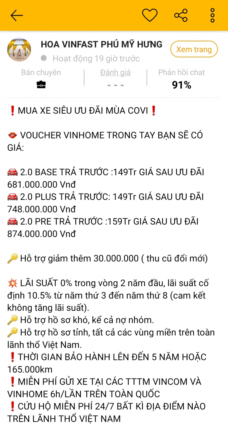 Fadil giá sụt hầm 320tr lăn bánh