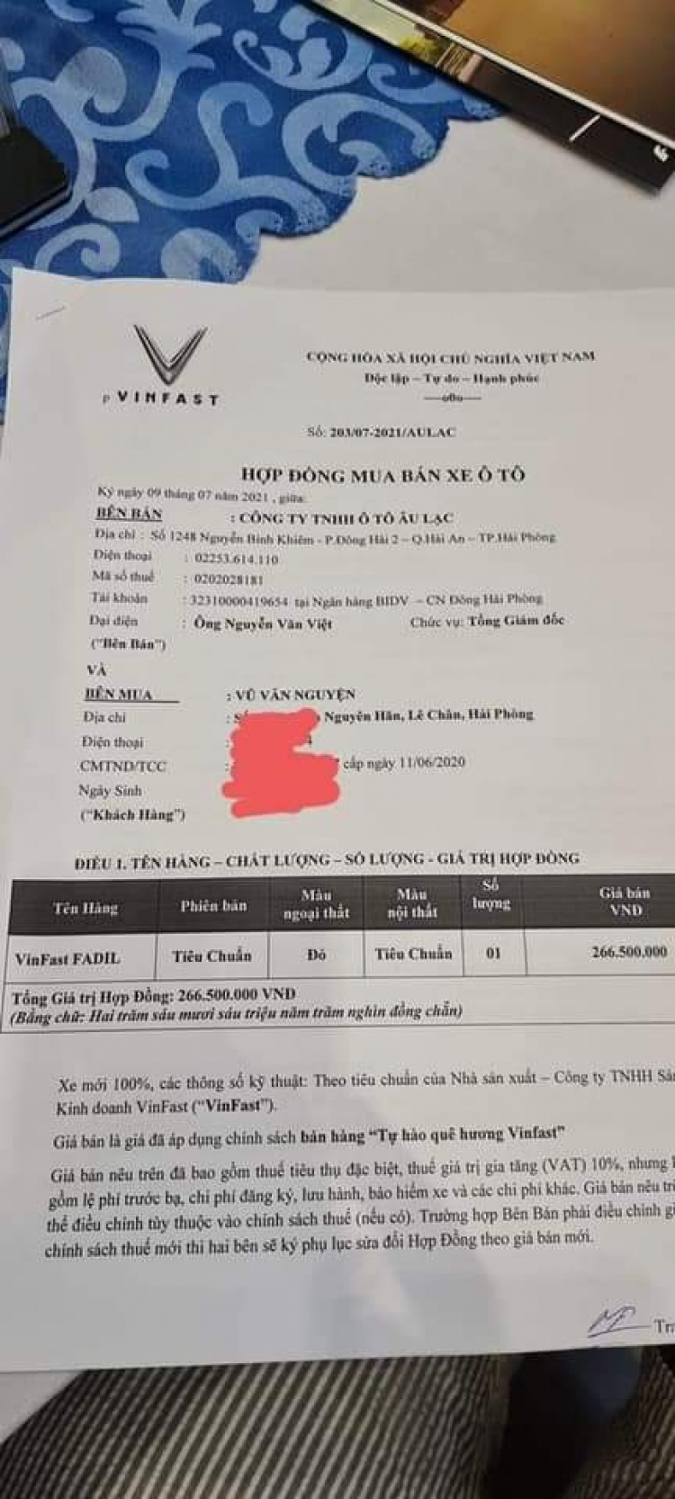 Fadil giá sụt hầm 320tr lăn bánh