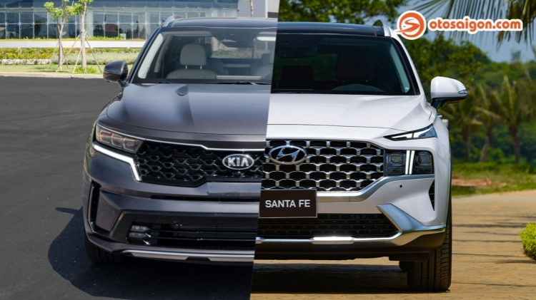 Tư vấn cảm giác lái và độ rộng rãi của Kia Sorento 2021 với SantaFe 2021 máy xăng