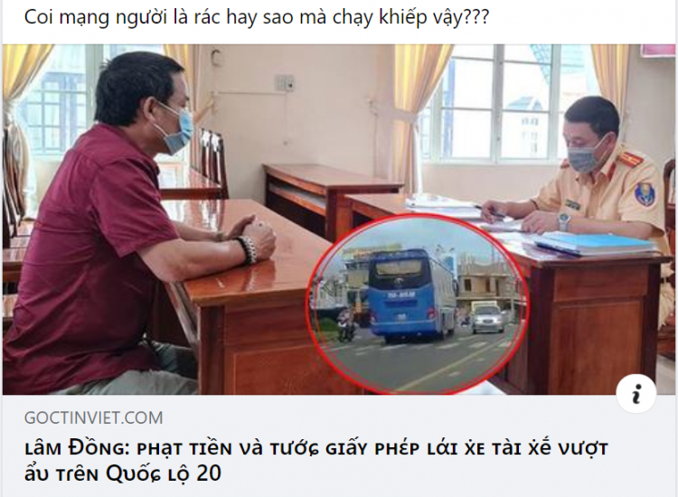 Hình ảnh xe khách vượt ẩu không khác gì "quan tài bay"